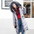 New Fashion Women jacket - long winter big fur feather padded women slim thick warm jacket