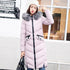 New Fashion Women jacket - long winter big fur feather padded women slim thick warm jacket