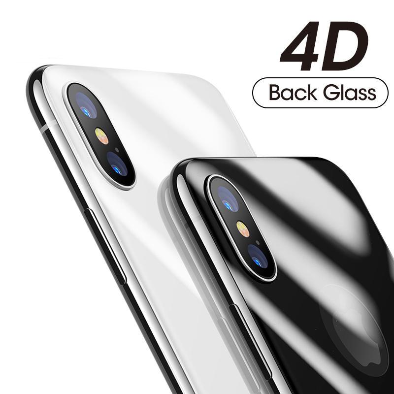 4D Back Screen Protector Tempered Glass For iPhone X 10 Full Body Cover Protection Rear Toughened Glass Film For iPhoneX - Flickdeal.co.nz