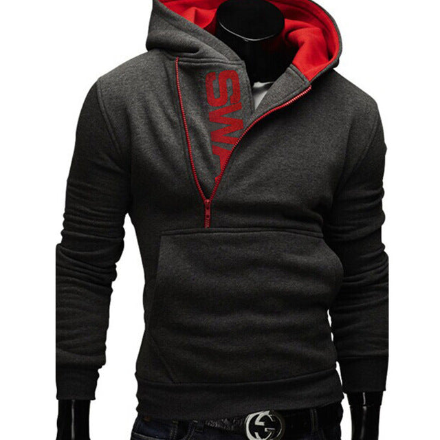 New Fashion Zipper Hoodies for Men Slim Pullover Tracksuit for Men - Flickdeal.co.nz
