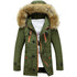 Unisex Women Men Outdoor Fur Wool Fieece Warm Winter Long Hood Coat Jacket - Flickdeal.co.nz