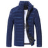 Men Cotton Stand Zipper Warm Winter Thick Coat Jacket A510 - Flickdeal.co.nz