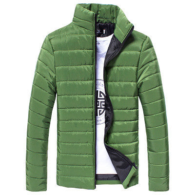 Men Cotton Stand Zipper Warm Winter Thick Coat Jacket A510 - Flickdeal.co.nz
