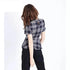 New Fashion Spring new plaid short-sleeved women's blouse