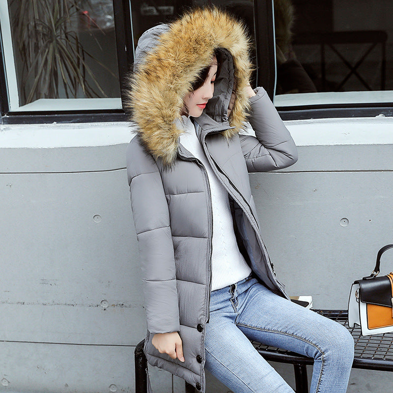 New Fashion hooded slim long cotton padded jacket for women GT67