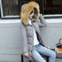 New Fashion hooded slim long cotton padded jacket for women GT67