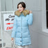 New Fashion hooded slim long cotton padded jacket for women GT67