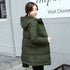 New Fashion hooded slim long cotton padded jacket for women GT67