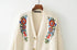 NEW FASHION autumn flowers embroidered sweater HN-6375