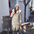 Winter women's coat girls long slim big fur coat padded down jacket -7865 - Flickdeal.co.nz