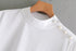 Spring new shoulder pearl ornamental blouse 9190