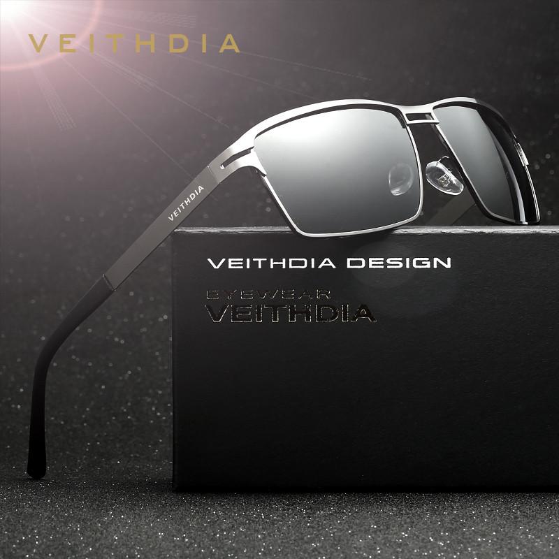 VEITHDIA Stainless Steel Men's Sun Glasses Polarized Driving Oculos masculino Male Eyewear Accessories Sunglasses For Men 2711 - Flickdeal.co.nz