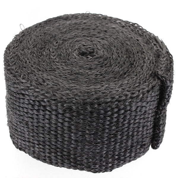 5cm x 5m Black Exhaust Manifold Header Down Pipe Heat Wrap Front Pipe