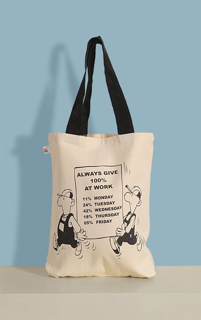 WORK CANVAS TOTE BAG - Flickdeal.co.nz